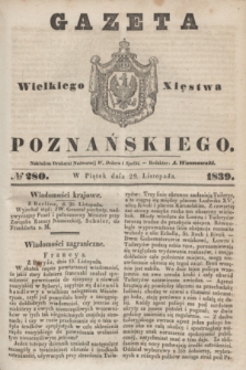 Gazeta Wielkiego Xięstwa Poznańskiego. 1839, № 280 (29 listopada)