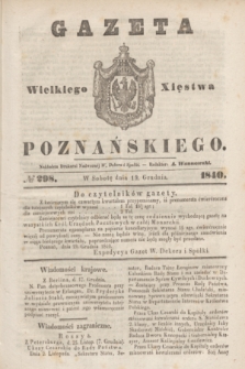 Gazeta Wielkiego Xięstwa Poznańskiego. 1840, № 298 (19 grudnia)