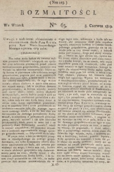 Rozmaitości : oddział literacki Gazety Lwowskiej. 1819, nr 65