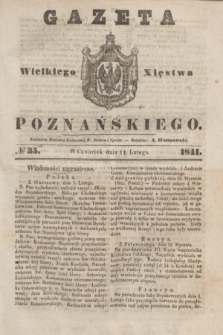 Gazeta Wielkiego Xięstwa Poznańskiego. 1841, № 35 (11 lutego)