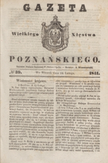 Gazeta Wielkiego Xięstwa Poznańskiego. 1841, № 39 (16 lutego)