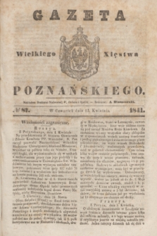 Gazeta Wielkiego Xięstwa Poznańskiego. 1841, № 87 (15 kwietnia)