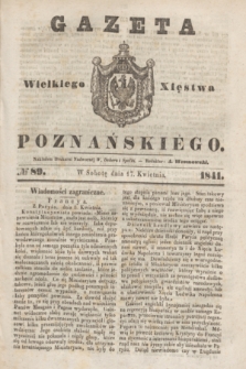 Gazeta Wielkiego Xięstwa Poznańskiego. 1841, № 89 (17 kwietnia)