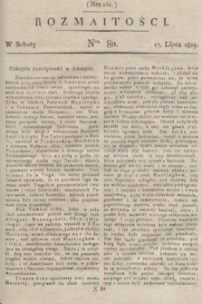 Rozmaitości : oddział literacki Gazety Lwowskiej. 1819, nr 80