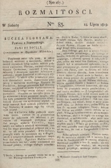 Rozmaitości : oddział literacki Gazety Lwowskiej. 1819, nr 83