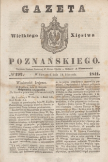 Gazeta Wielkiego Xięstwa Poznańskiego. 1841, № 192 (19 sierpnia)