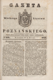 Gazeta Wielkiego Xięstwa Poznańskiego. 1841, № 210 (9 września)