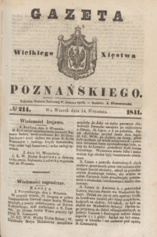 Gazeta Wielkiego Xięstwa Poznańskiego. 1841, № 214 (14 września)
