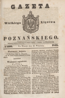Gazeta Wielkiego Xięstwa Poznańskiego. 1841, № 220 (21 września)