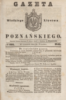 Gazeta Wielkiego Xięstwa Poznańskiego. 1841, № 222 (23 września)