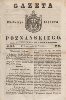 Gazeta Wielkiego Xięstwa Poznańskiego. 1841, № 224 (25 września)