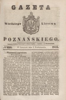 Gazeta Wielkiego Xięstwa Poznańskiego. 1841, № 234 (7 października)