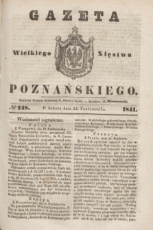 Gazeta Wielkiego Xięstwa Poznańskiego. 1841, № 248 (23 października)