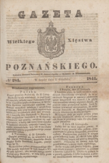 Gazeta Wielkiego Xięstwa Poznańskiego. 1841, № 281 (1 grudnia)
