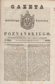 Gazeta Wielkiego Xięstwa Poznańskiego. 1841, № 291 (13 grudnia)
