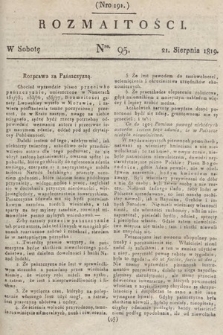 Rozmaitości : oddział literacki Gazety Lwowskiej. 1819, nr 95