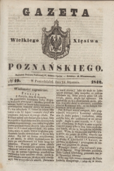 Gazeta Wielkiego Xięstwa Poznańskiego. 1842, № 19 (24 stycznia)