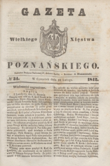 Gazeta Wielkiego Xięstwa Poznańskiego. 1842, № 34 (10 lutego)