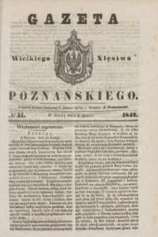 Gazeta Wielkiego Xięstwa Poznańskiego. 1842, № 51 (2 marca)