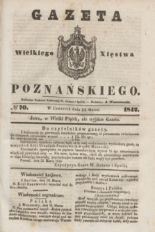 Gazeta Wielkiego Xięstwa Poznańskiego. 1842, № 70 (24 marca)