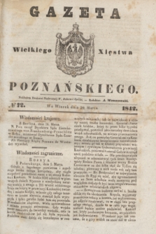 Gazeta Wielkiego Xięstwa Poznańskiego. 1842, № 72 (29 marca)