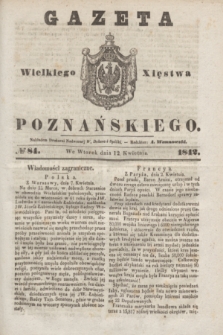 Gazeta Wielkiego Xięstwa Poznańskiego. 1842, № 84 (12 kwietnia)