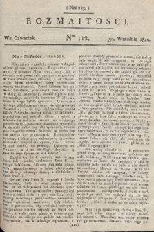 Rozmaitości : oddział literacki Gazety Lwowskiej. 1819, nr 112