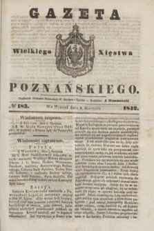 Gazeta Wielkiego Xięstwa Poznańskiego. 1842, № 183 (9 sierpnia)