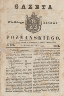 Gazeta Wielkiego Xięstwa Poznańskiego. 1842, № 189 (16 sierpnia)