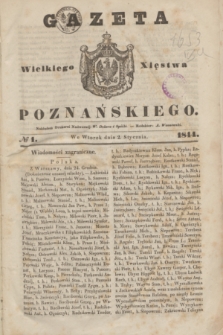 Gazeta Wielkiego Xięstwa Poznańskiego. 1844, № 1 (2 stycznia)