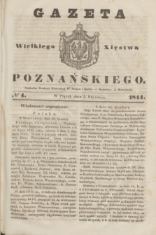 Gazeta Wielkiego Xięstwa Poznańskiego. 1844, № 4 (5 stycznia)