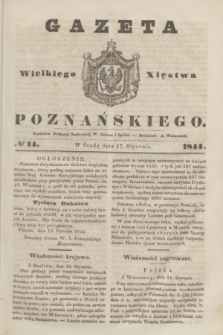 Gazeta Wielkiego Xięstwa Poznańskiego. 1844, № 14 (17 stycznia)