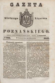 Gazeta Wielkiego Xięstwa Poznańskiego. 1842, № 223 (24 września)