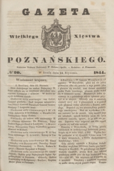 Gazeta Wielkiego Xięstwa Poznańskiego. 1844, № 20 (24 stycznia)