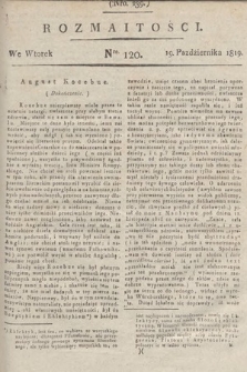 Rozmaitości : oddział literacki Gazety Lwowskiej. 1819, nr 120