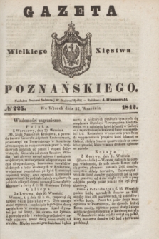 Gazeta Wielkiego Xięstwa Poznańskiego. 1842, № 225 (27 września)