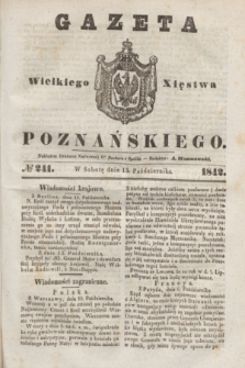 Gazeta Wielkiego Xięstwa Poznańskiego. 1842, № 241 (15 października)