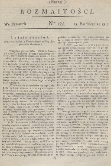 Rozmaitości : oddział literacki Gazety Lwowskiej. 1819, nr 124