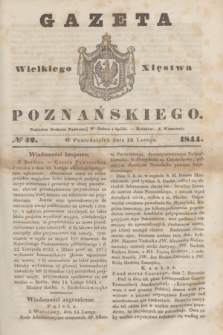 Gazeta Wielkiego Xięstwa Poznańskiego. 1844, № 42 (19 lutego)