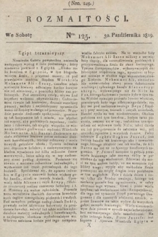 Rozmaitości : oddział literacki Gazety Lwowskiej. 1819, nr 125