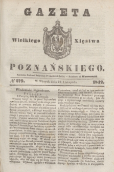 Gazeta Wielkiego Xięstwa Poznańskiego. 1842, № 279 (29 listopada)