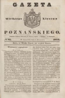 Gazeta Wielkiego Xięstwa Poznańskiego. 1844, № 81 (4 kwietnia)