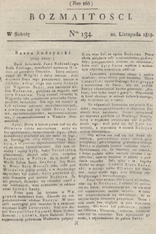 Rozmaitości : oddział literacki Gazety Lwowskiej. 1819, nr 134