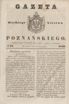 Gazeta Wielkiego Xięstwa Poznańskiego. 1843, № 11 (13 stycznia)