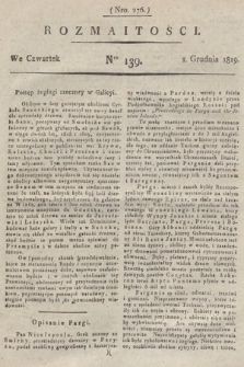 Rozmaitości : oddział literacki Gazety Lwowskiej. 1819, nr 139