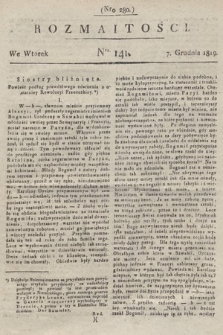 Rozmaitości : oddział literacki Gazety Lwowskiej. 1819, nr 141