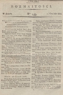 Rozmaitości : oddział literacki Gazety Lwowskiej. 1819, nr 143