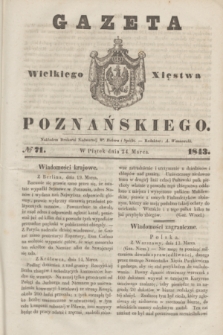Gazeta Wielkiego Xięstwa Poznańskiego. 1843, № 71 (24 marca)