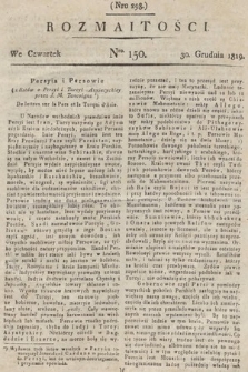 Rozmaitości : oddział literacki Gazety Lwowskiej. 1819, nr 150