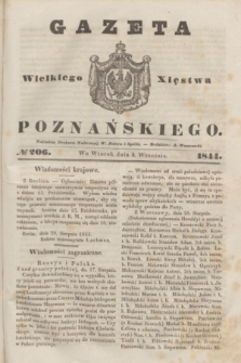 Gazeta Wielkiego Xięstwa Poznańskiego. 1844, № 206 (3 września)